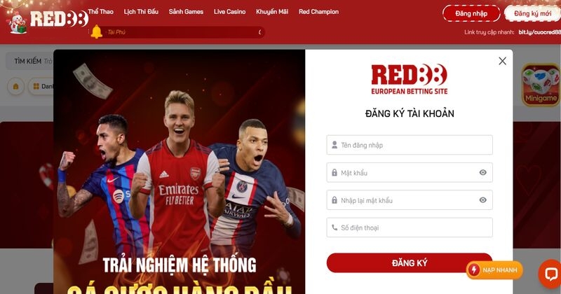 Hướng Dẫn Chi Tiết Cách Đăng Ký Tài Khoản Trên Red88